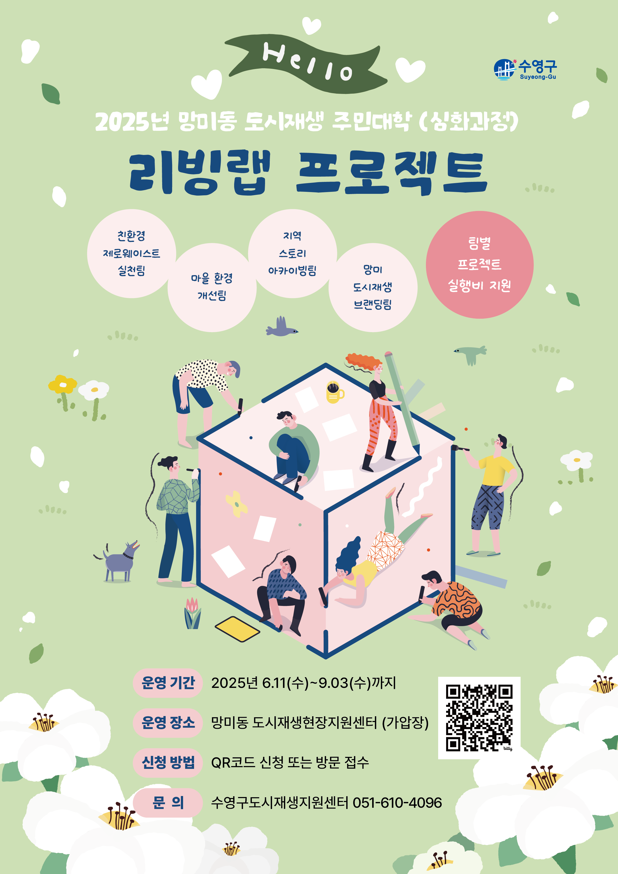 (일정 변경) 2025년 망미동 도시재생주민대학 심화과정(리빙랩프로젝트) 수강생 모집 이미지(1)